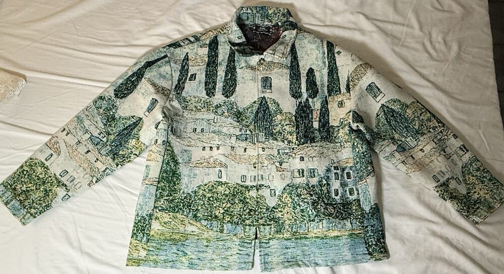 Rebel Vengeance Shirt Men's XL Graphic Scenic TapestryButton Up Street Wear